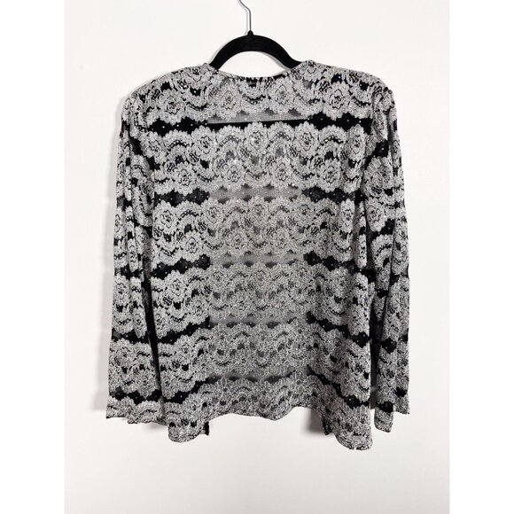 Vintage sparkly lacy 90s cardigan and tank set - Picture 4 of 7